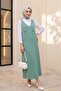 Long Jile with Shoulder Straps - Green