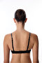 Black Satin Stone Decolte Bra - 6