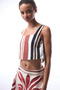 Ethnic Pattern Square Neck Colorful Crop Top - 2
