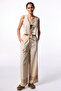 Stone Color Boho Linen Top - 4