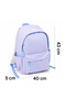 Bone Charm Detailed Backpack Blue - 8