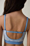 Light Blue Floral Patterned Cotton Underwire Bandeau Bra - Inspired by Flora - 6