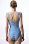 Blue Gathered Swimsuit - 2