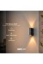 Lunara 17 cm Led Wall Sconce Anthracite Aluminum Ip65 Outdoor Garden Facade Lighting Gala340