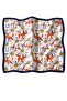 Daisy Pattern Orange-Yellow Soft Bandana Scarf 50X50 cm - 6
