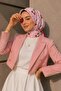 وشاح ناعم بنمط الكرز باللونين الوردي والأحمر مقاس 90x90 سم - 2