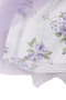 Girl's Lilac Floral Print Tulle Piece Dress with Corded Fabric Bows - 4