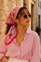 Wing Pattern Pink-Orange Soft Bandana Scarf 50X50 cm