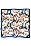 Modern Pattern Gray-Blue Soft Bandana Scarf with Chain Buckle 50X50 cm - 5