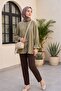 Beli Lace-Up Skinny Leg Pants -Brown - 4