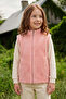 Zippered High Collar Girls' Plush Vest - 3