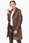 Jammi Brown Leather Coat - 3