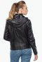 Genuine Lambskin Hooded Women's Coat Black - 6