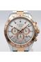 Men's Wristwatch Gold and Silver Color, White Dial - Stylish Metal Band, 2 Years Warranty - 3