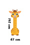 Cute Safari Animals Kids Height Measuring Wall Sticker - Baby and Children's Room Height Ruler Sticker - 6