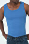 Men's Halter Neck Single Jersey Ribbed Knit Fitted Fit Athlete Stretch Fabric Singlet - 3