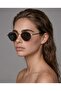 Belen Oval Gold Frame Sunglasses 52 Ekartman Unisex (Limited Stock) - 5