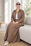 Button-Front Long Sleeve Shirt with Elastic Waist Pocket Pocketed Sh Skirt Modal Modal Sh Double Suit - 7