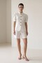 Ecru 100% Linen Collar and Sleeve Detailed Buttoned Short Sleeve Jacket - 2