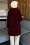 Gold Zippered Hooded Women's Beard Long Cardigan 80 cm - 6
