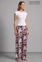 Egyptian Women's Viscose Floral Bottom Pajamas Dusty Rose