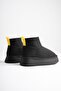 Black Stretch Detailed Thick Sole Fur Winter Women's Boots - 8
