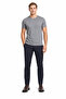 Navy Blue Side Pocket Open Leg Self Patterned Slim Fit Trousers 1003255152 - 3