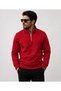 Men's Regular Fit Half Zip Mock Neck Basic Sweatshirt - 5