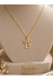 Angel Silhouette Figure Gold Necklace Gift Steel Zircon Angel Necklace - 3