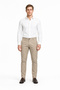 Beige Side Pocket Slim Fit Cotton Chino Trousers 1003260168 - 3