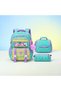 Korean Style Six-Compartment Colorful Zippered Orthopedic Bag with Lid, Pom Pom Accessories, Pen Holder and Thermos, 3-Piece School Bag Set - 2