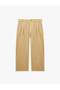 Comfortable Fit Gabardine Pleated Barrel Trousers with Cotton Pockets - 5