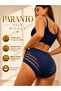Paranto Model Semi-Transparent Tulle Detailed Gathering Women's Slip Navy Blue Color