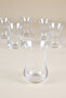 Pure imported thin glass 6-piece tea cup set 120 cc - 4
