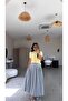 Gray Pleated Maxi Skirt - 3