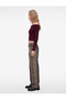 Zipper Pocket Buttoned Regular Waist Straight Leg Leopard Trousers - 2