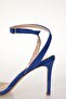 Blue Single Strap Heeled Sandals 25034 - 4