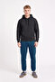 Men's Hooded Sweatshirt with Pockets and Fleece Inside