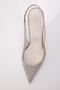 Beige Stone Pointed Toe Slingback 26014 - 5