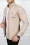 Men's Denim Shirt Slim Fit Cream