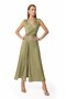 Yırtmaçlı Ve Drape Detaylı Elbise - 3