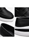 Ba0580 Black Men's Shoes - White High-Sole Laceless Belted Comfortable Casual Loafer Sneakers - 6