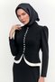 Renk Bloklu Abiye Elbise - 4