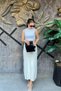 Women's New Season Elastic Waist Soft Textured Maxi Knitwear Skirt. Sun253