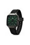 Sleek Men’s Analog Watch – Square Dial, Japanese Elite Y121 Quartz Movement, Silicone Strap & Stainless Steel Case Back – Gunmetal Case - 2