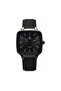 Sleek Men’s Analog Watch – Square Dial, Japanese Elite Y121 Quartz Movement, Silicone Strap & Stainless Steel Case Back – Black Case
