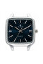 Sleek Men’s Analog Watch – Square Dial, Japanese Elite Y121 Quartz Movement, Silicone Strap & Stainless Steel Case Back – Silver Case - 4