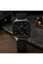 Sleek Men’s Analog Watch – Square Dial, Japanese Elite Y121 Quartz Movement, Silicone Strap & Stainless Steel Case Back – Black Case - 5