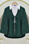 Tie-Front Cashmere Jacket - Dark Green