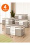 4 Pieces of Large Size Gray Windowed Pillow Quilt 75X40X40